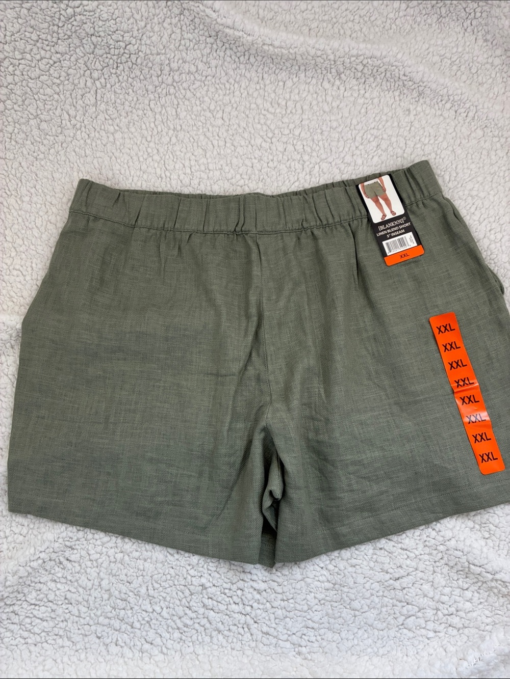 Blank NYC Sage Drawstring Linen-Blend Shorts - XXL